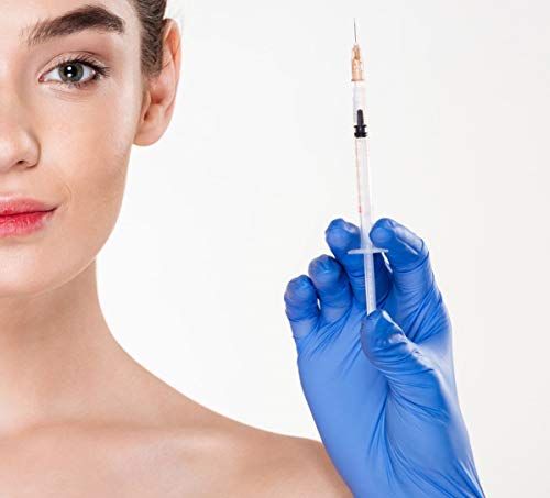 VENSALUD Nitrilhandschuhe Einweghandschuhe Puderfrei Box mit 100 Handschuhen. Farbe: Blau., S, 3