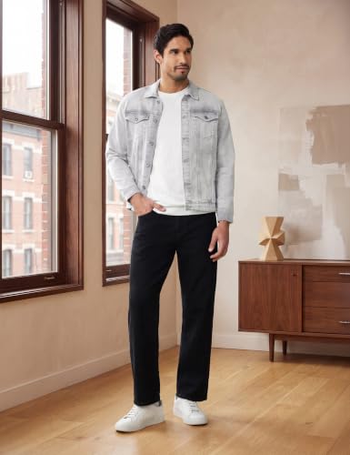 Image of Amazon Brand - Symbol Men 100% Cotton Relaxed Straight Fit Jeans | Casual Denim | Available in Plus Sizes