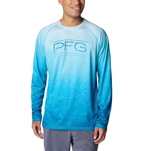 Columbia Terminal Tackle PFG t-shirt de pêche et navigation bleu océan manches longues L