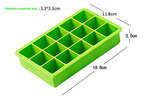 Pioneer Clan 2 STKS Siliconen 15 Holte Ice Cube Tray Mallen Candy Mold Cake Mold Chocolate Mold (Geel) - Afbeelding 4