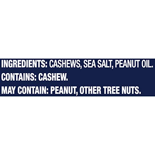 Image of PLANTERS Deluxe Salted Whole Cashews, Party Snacks, 5g (9% DV) Plant-Based Protein, 8.5 oz Canister (Pack of 12)