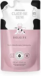 O Boticário - Refil - Cuide-se bem Loção Desodorante Hidratante Corporal Deleite, 350ml, Vegano, Para Todos os Tipos de Pele, Com Manteiga de Karité