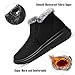 SHIBEVER Winter Waterproof Boots for Women: Snow Women Ankle Black Fur Lined Shoes Size 10 Slip On Warm Insulated Boot