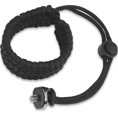 BUKYCAT Cinturino da Polso per Fotocamera con vite ad anello a D da 1/4, Cinturino da Polso Regolabile, per DJI Osmo Pocket 3 Impugnatura, Insta 360 X5/X4/X3, Osmo Mobile 7P/7/6/Se