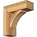 Ekena Millwork BKT0604X16X16THR05RWR Thorton Block Rough Sawn Bracket w/Offset Brace, Western Red Cedar