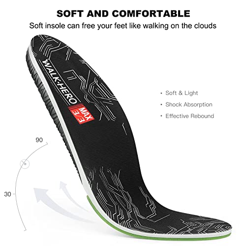Orthotic Arch Support Inserts - Plantar Fasciitis High Support Insoles, Relieve Flat Feet And Foot Fatigue Men 10-11 #TOP3
