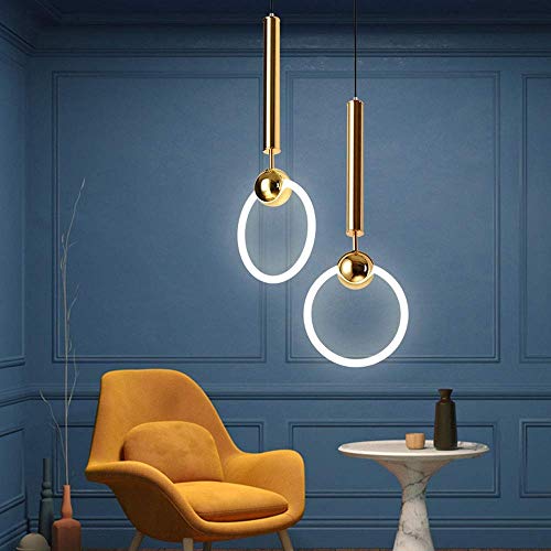 Lustre LED suspendu en boule de verre design pour studio