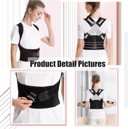 Image of ZEDAN Neoprene Posture Corrector for Men & Women | Adjustable Back & Shoulder Support Belt | Everyday Spine Alignment Strap | Comfortable Build with Universal Size Fit | Posture Straightening Brace