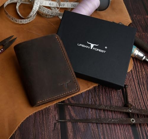 Image of URBAN FOREST Joe Vintage Brown Leather Wallet for Men