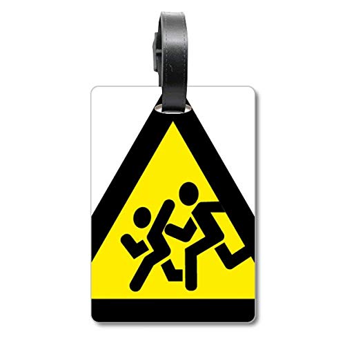 Symbole d'avertissement jaune étiquette de valise pour voyage en croisière