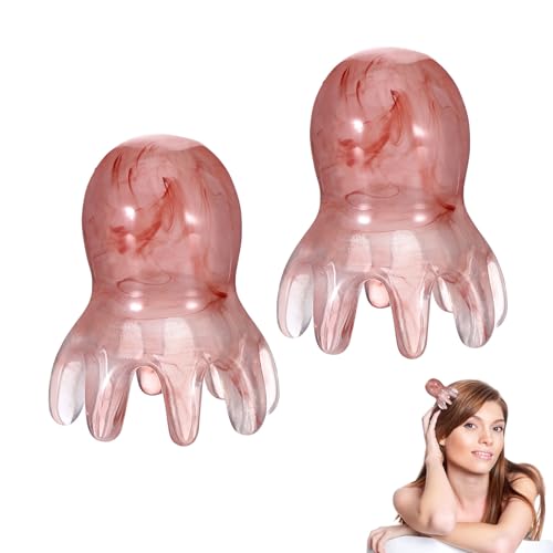 2 Pcs Octopus Scalp Massager Comb Hair Massage Scalper Spa Equipment Gifts