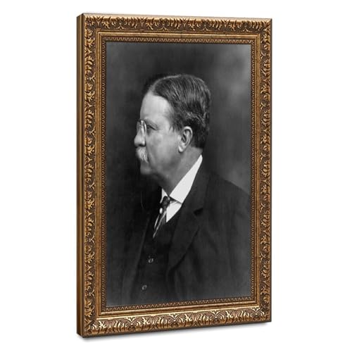 Impression sur toile Theodore Roosevelt portrait de décoration murale salon bureau 30x45