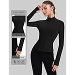 ZHENWEI Workout Jackets for Women Full Zip Up Cropped Athletic Long Sleeve Lightweight Slim Fit Running Tops with Pockets - Image 5