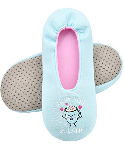 Image of Panda Bros Women's Ballerina House Slippers,Anti-Skid Comfy Warm Ballet Style Slippers