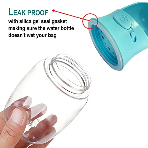 PETnSport Portable Water Dispenser - Light Weight Leak Proof Outdoor Walks Pet Dog Water Bottle (12oz, Blue) - Image 3