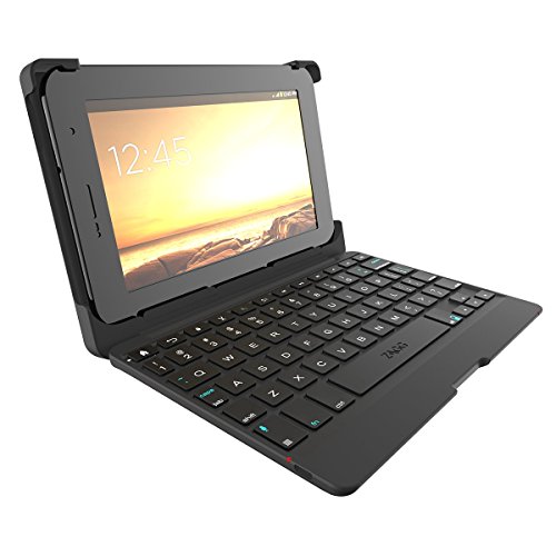 Zagg Folio Case, Hinged With Bluetooth Keyboard For Android Tablets (7-Inch) - Black #TOP2
