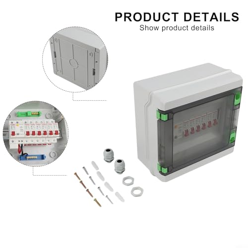 Unité de distribution électrique étanche IP65 avec couvercle en ABS - 6
