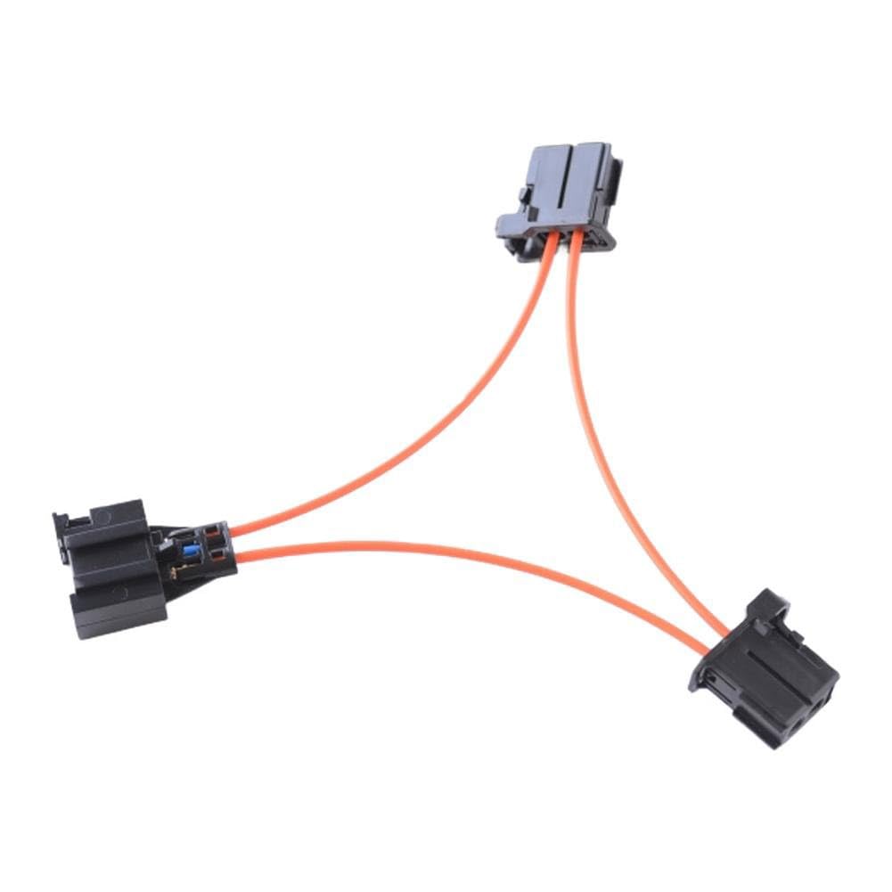 Adaptador de cable de fibra óptica para BMW, Mercedes-Benz y para coches alemanes Skoda, bucle macho a hembra, material ABS, negro, instalación en coche