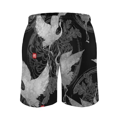 Short de bain homme oiseau blanc léger pour éviter les irritations