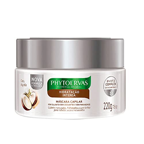 Phyto Máscara Hidratante Hidratação Intensa 220Gr, Phytoervas, Branco
