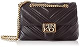Pink; Tasche; Logo; Chevron PINKO Damen 1P21UV_Y6JJ Logo Classic PUFF CHEVRONNE CL, Z99_nero Limousine, Einheitsgröße EU