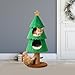 Bothyi Holiday Cat Tree for Indoor Cats, Hut Climbing Frame Nest Activity Center Play with Scratcher, 2 Condos