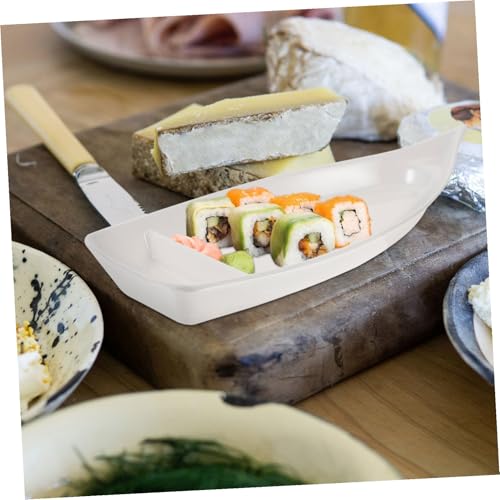 Bandeja japonesa para sushi melamina forma barco miniatura 7