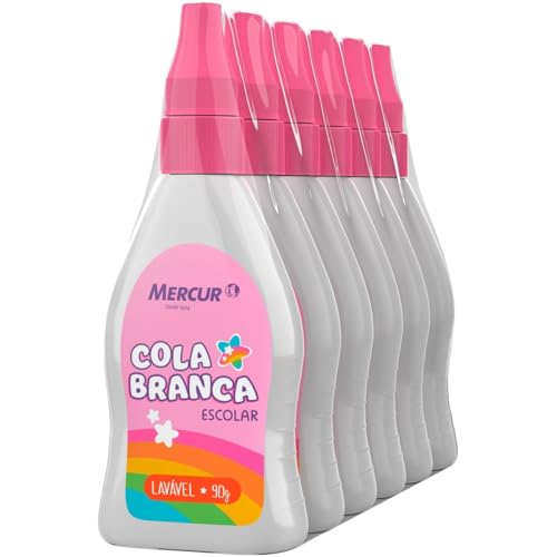 Corretivo Liquido, 18ml, Branco, Cores Mágicas, Caixa com 06 Unidades, Mercur