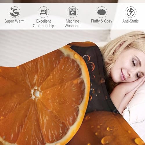 Couverture polaire de qualité supérieure 140x180cm orange