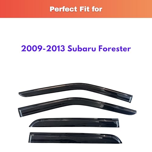 Image of KPY Rain Guards Fit for 2009-2013 Subaru Forester, Out-Channel Window Visors Vent Wind Deflectors 4PC, Car Accessories for 09-13 Forester