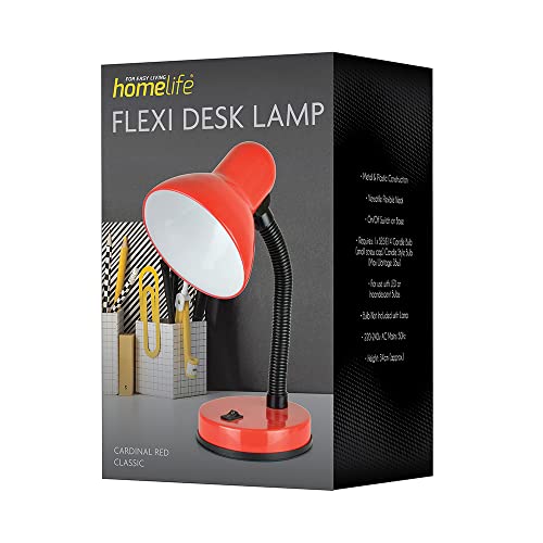 Classic 35w Flexi Desk Lamp with Flexible Neck - Cardinal Red - Image 5