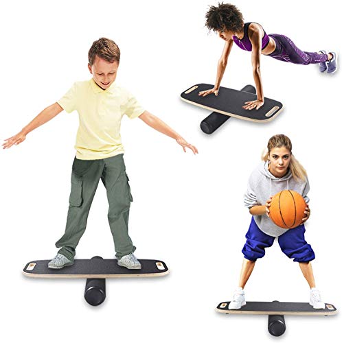 WV WONDER VIEW Balance Board, Wobble Board Balance Trainer for Fitness with Roller-Board Balancing for Surf, Ski, Snowboard, Skateboarding,and Exercise