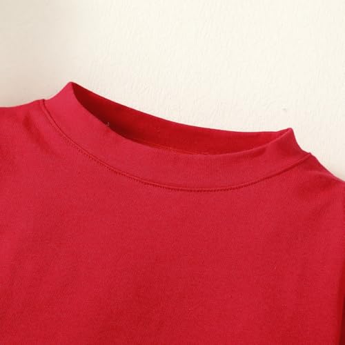 Image of Magic Park 6M-14Y Baby Short Long Sleeve Tee Tops Toddler T-Shirt Kids Solid Color Shirts Boys Girls Casual Blouse