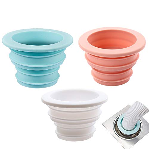 3Pcs Drain Pipe Sewer Seal Rings Deodorant Silicone Ring Washing Machine Sealing Plug for Bathroom Kitchen Cleaning Tools