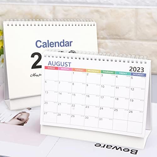 2023 Desk Calendar, NEWHOMESTYLE 9*7.28 Inch Monthly Desk Calendar, Standing 12-Month Desktop Table Planning Calendar for Home School Office Business (1)