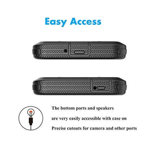 Njjex For Moto E5 Play Case, For Motorola E5 Cruise / Moto E5 Go Holster Clip, [Nbeck] Heavy Duty Built-In Screen Protector Rugged Locking Swivel Belt Clip Kickstand Hard Shell Phone Cover [Black] #TOP4