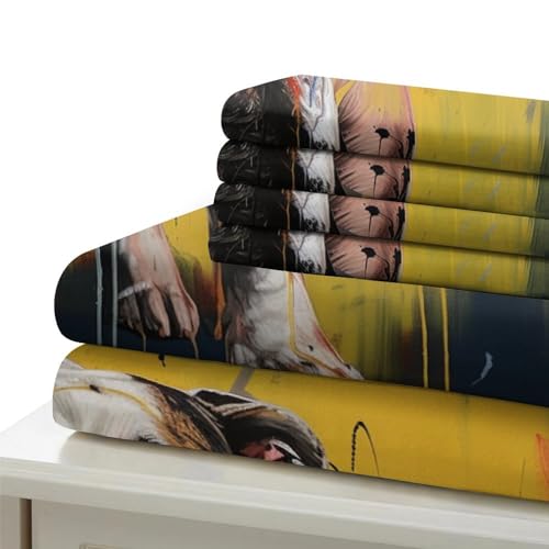 Housse de couette bouledogue français zippée sans plis king size - 6
