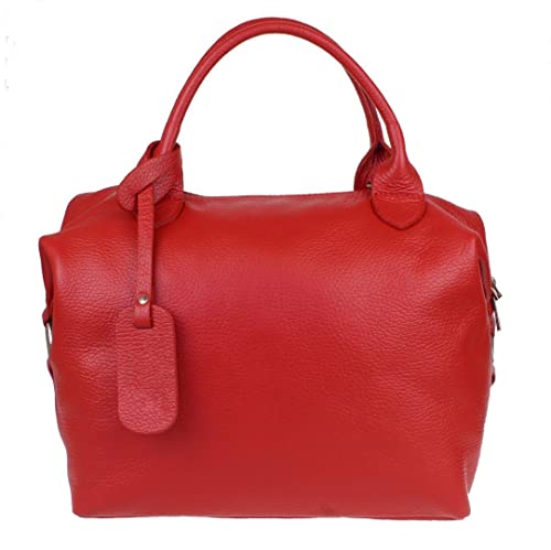 Image of Girly HandBags Womens Genuine Leather Plain Side Circle Hobo Handbag