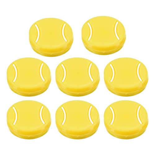 PATIKIL Tennis Racket Vibration Dampener, 8 Pack Soft Silicone Racquet Shock Absorber String Damping, Yellow