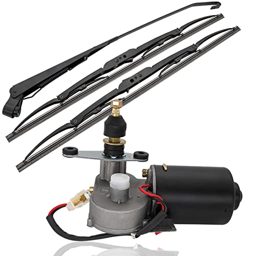 UTV Wiper Motor Kit, 12V Electric Motor Universal UTV Windshield Wiper