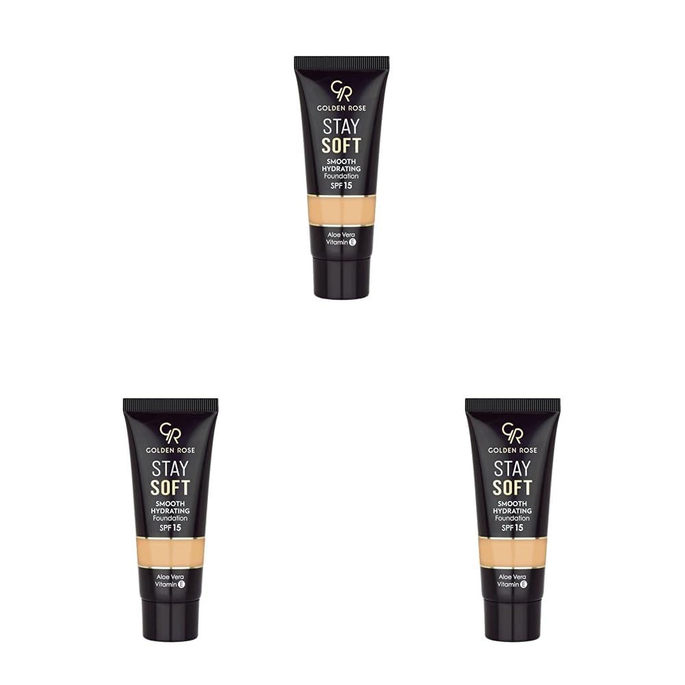 Golden Rose Stay Soft Smooth Hydrating Foundation No:205 - Nemlendirici Fondöten (3 paketi)