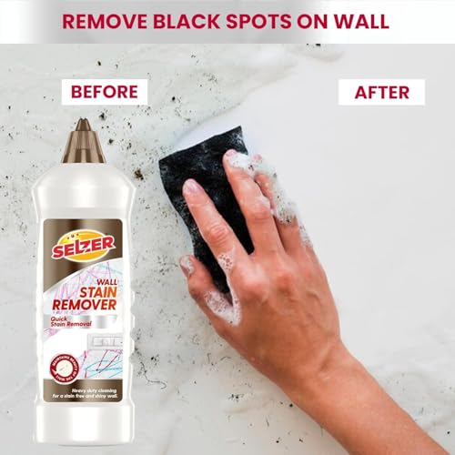 Image of SELZER Wall Stain Remover - 250 ml| Removes Kids' Drawings, Markers & Stains | Multifunctional Scratch & Stain Cleaner for Walls, Paint, Tiles, & More | Safe, Easy to Use | (Pack of 1)