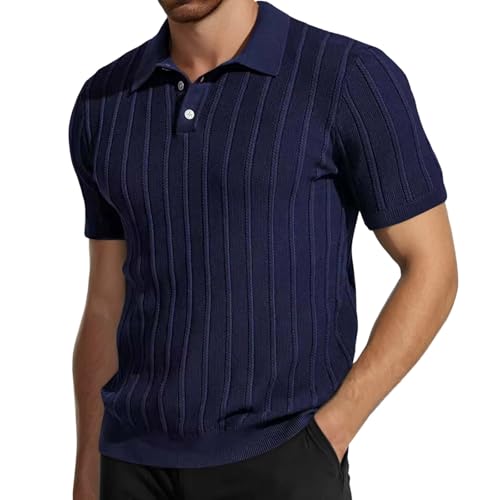 Camisa de hombre de un solo color de punto camiseta escote transpirable ropa casual moldeadora camisetas frescas camisetas largas informales básicas camisas manga corta algodón moda verano tops