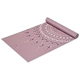 Gaiam Yoga Mat Classic Print Non Slip Exercise & Fitness Mat for All Types of Yoga, Pilates & Floor Workouts, Here & Now Dusty Rose, 4mm