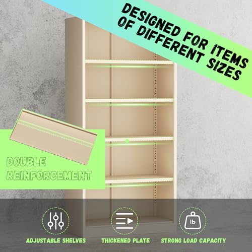 Image of INTERGREAT Tall Metal Storage Cabinet, 72 inch Locking Steel Cabinet with Door and Shelves, Utility Cabinets for Office, Garage,Home,(Gray)
