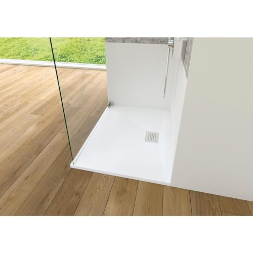 KINEDO Receveur de Douche Kinesurf biotec Rectangle Blanc 90 x 70 x 4