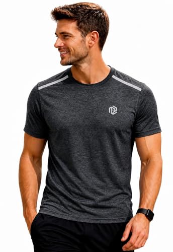 Image of Gym T Shirt for Man Half Sleeve | Quick Dry Sports Regular Fit Tshirt for Men | Breathable Gym Activewear Workout T Shirts for Men