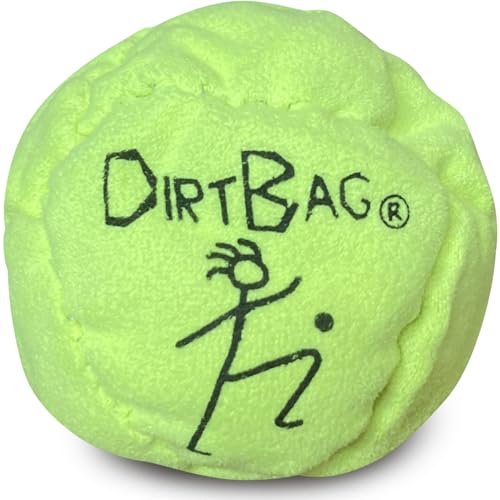 World Footbag Dirtbag Footbag 8-Panel Synthetic Suede and Sand Filled Hacky Sack Footbag | Neon Yellow