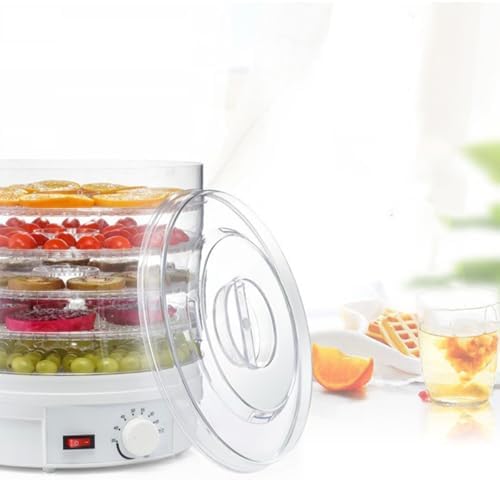 Adjustable Dehydrator with 5 Trays, Timer & Temperature Control - 360° Airflow Machine for Drying Fruits, Vegetables, Jerky, and Snacks