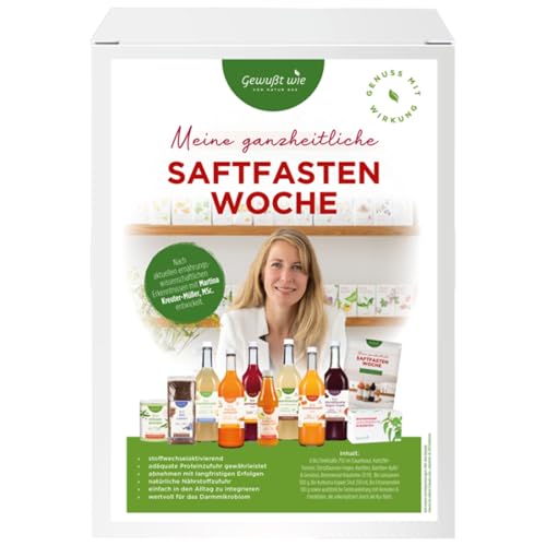 Gewußt wie Bio Saftfasten Woche | 5-Tage Detox Saftkur Komplettset Mit Bio Säften Zur Entschlackung & Energie | Vegan | Inklusive Anleitung